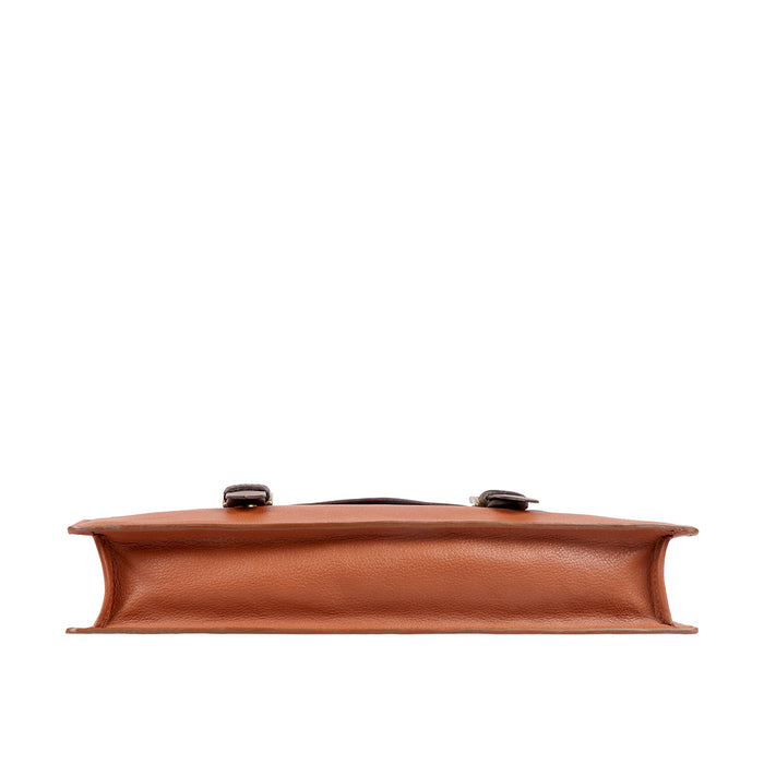 Ee Eden 01 Tan Leather  Messenger Bag