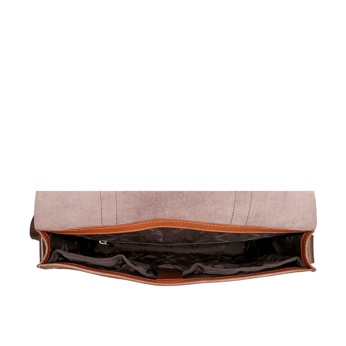 Ee Eden 01 Tan Leather  Messenger Bag