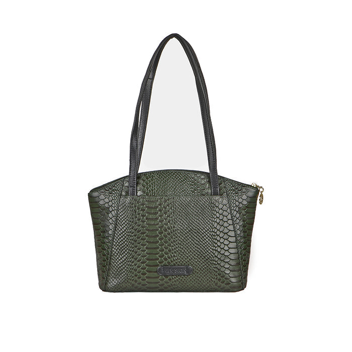 Ee Elinor 01 Green Leather Shoulder Bag
