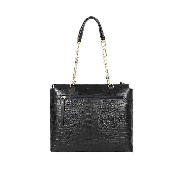 Ee Eliza 01 Black Leather Shoulder Bag