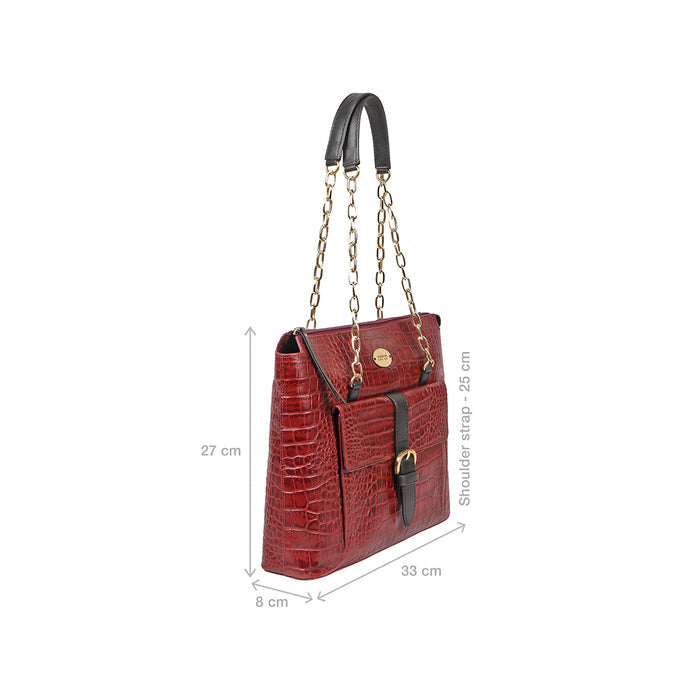 Ee Eliza 01 Red Leather Shoulder Bag