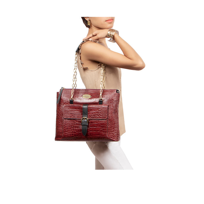 Ee Eliza 01 Red Leather Shoulder Bag