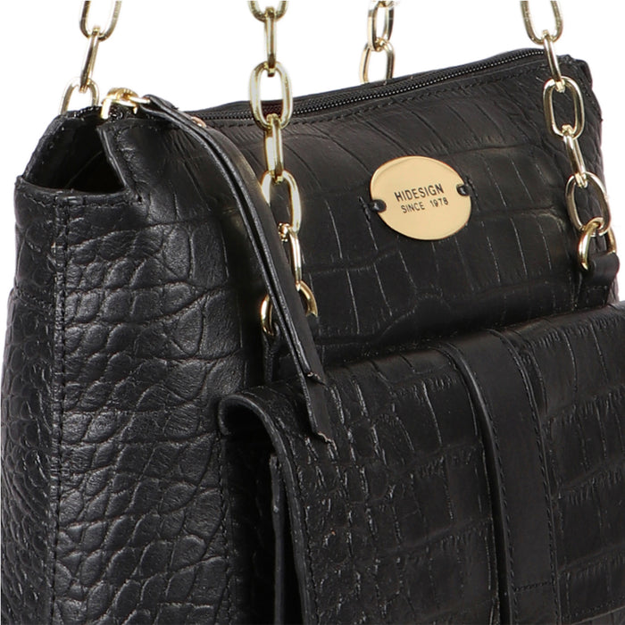 Ee Eliza 02 Black Leather Shoulder Bag