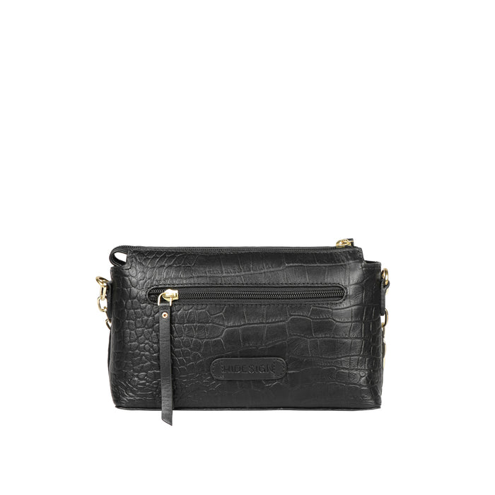 Ee Eliza 03 Black Leather Sling Bag