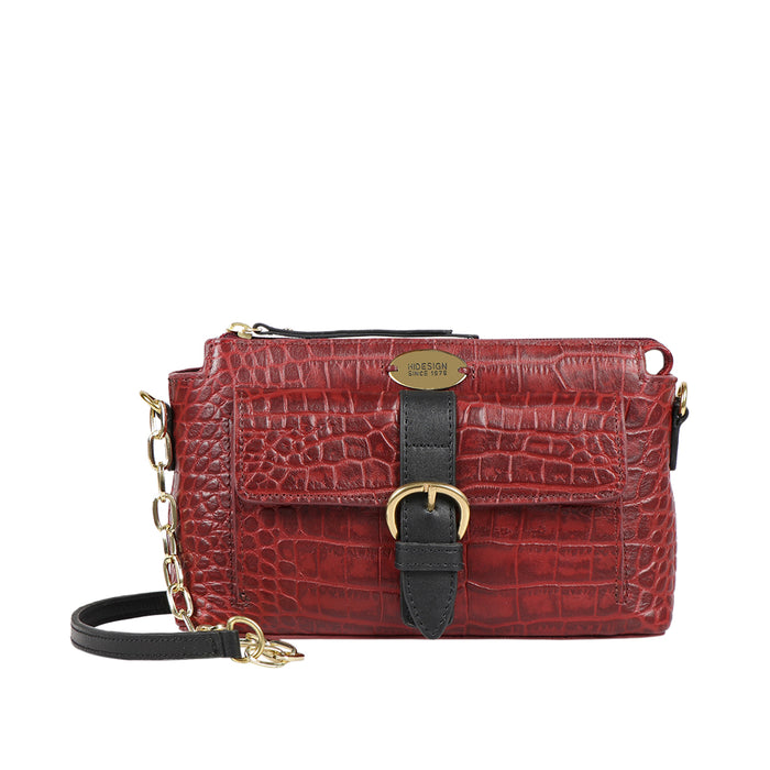 Ee Eliza 03 Red Leather Sling Bag