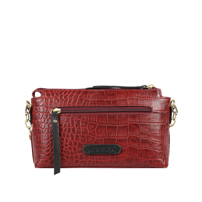 Ee Eliza 03 Red Leather Sling Bag