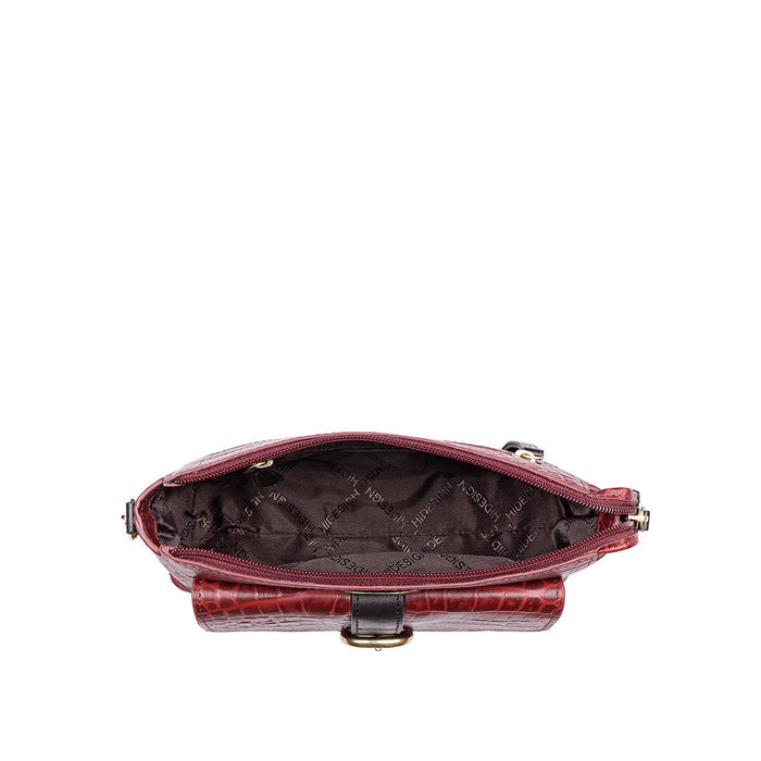 Ee Eliza 03 Red Leather Sling Bag