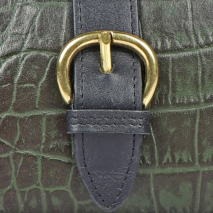 Ee Eliza W1-M Green Leather Zip Around Wallet