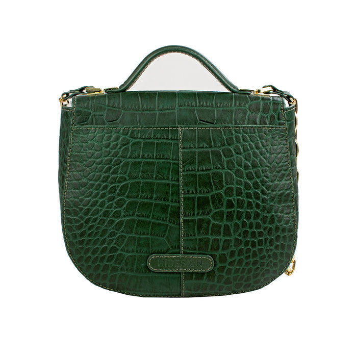 Ee Elsa Green Leather Satchel