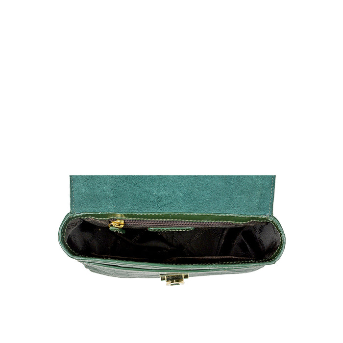 Ee Elsa Green Leather Satchel