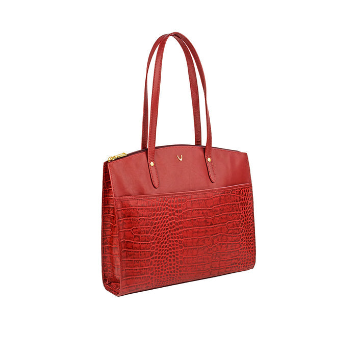 Ee Fabiola 01 Red Leather Tote Bag