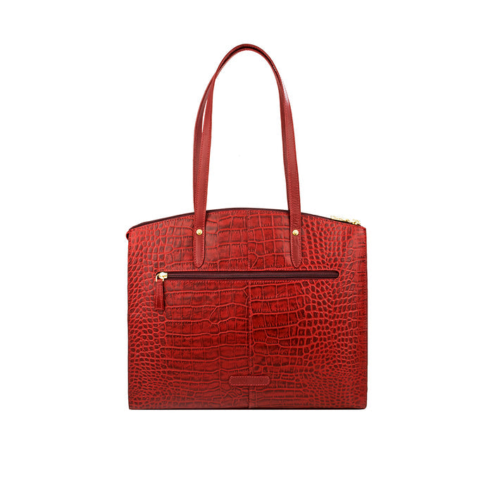 Ee Fabiola 01 Red Leather Tote Bag
