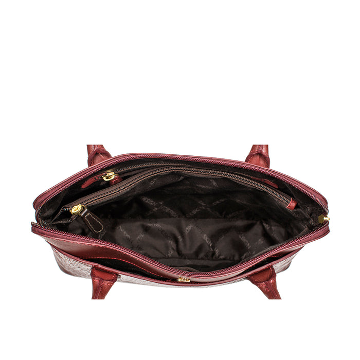 Ee Fabiola 02 Red Leather Tote Bag