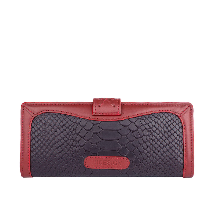 Ee Frieda W1  Purple Leather Bi-Fold Wallet