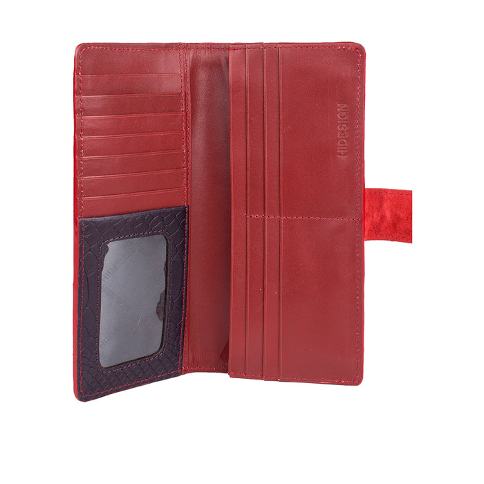 Ee Frieda W1  Purple Leather Bi-Fold Wallet