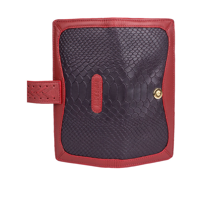 Ee Frieda W1  Purple Leather Bi-Fold Wallet