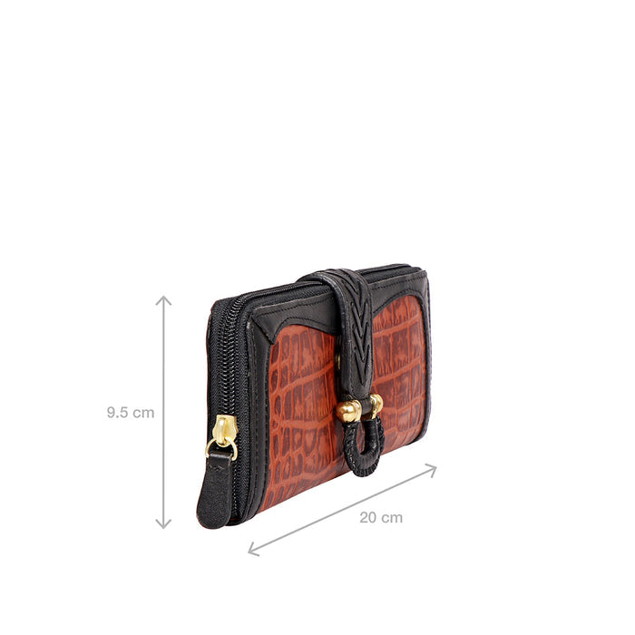 Ee Frieda W2-M Tan Leather Zip Around Wallet