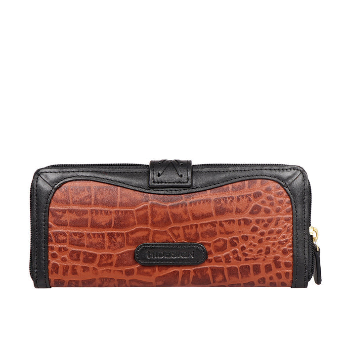 Ee Frieda W2-M Tan Leather Zip Around Wallet