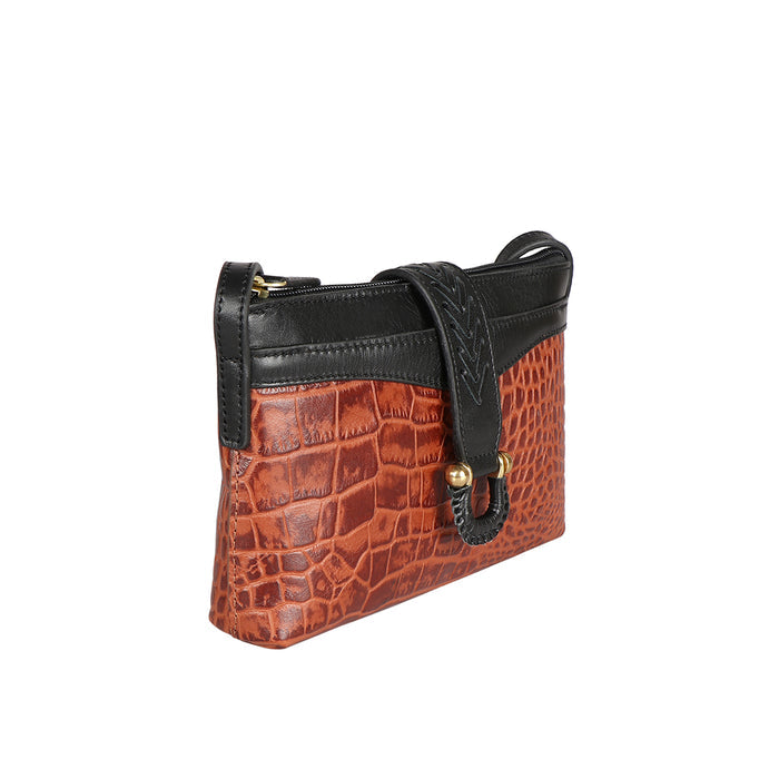 Ee Frieda W3-M Tan Leather Sling Wallet