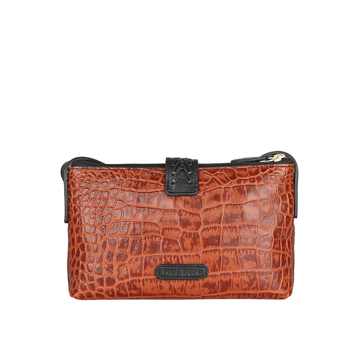 Ee Frieda W3-M Tan Leather Sling Wallet