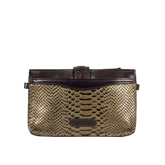 Ee Frieda W3  Silver Leather Sling Wallet