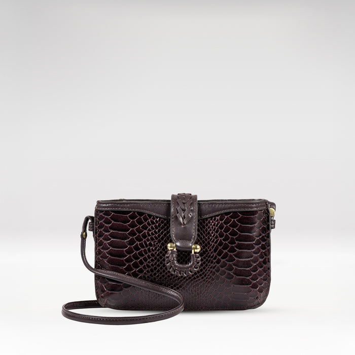 Ee Frieda W3  Violet Leather Sling Wallet