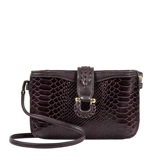 Ee Frieda W3  Violet Leather Sling Wallet