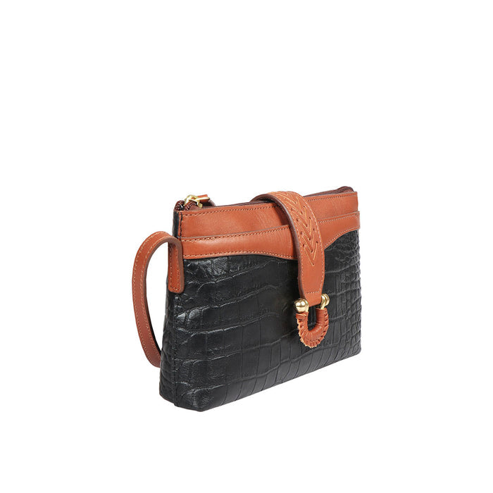 Ee Frieda W4-M Black Leather Sling Wallet