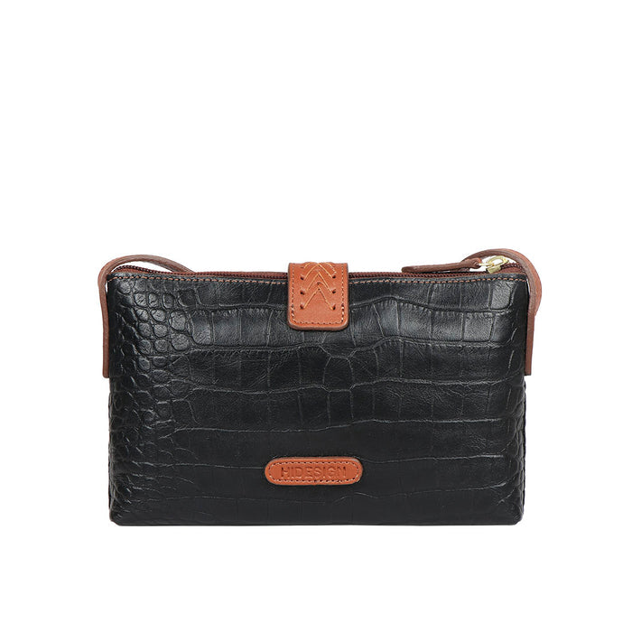 Ee Frieda W4-M Black Leather Sling Wallet