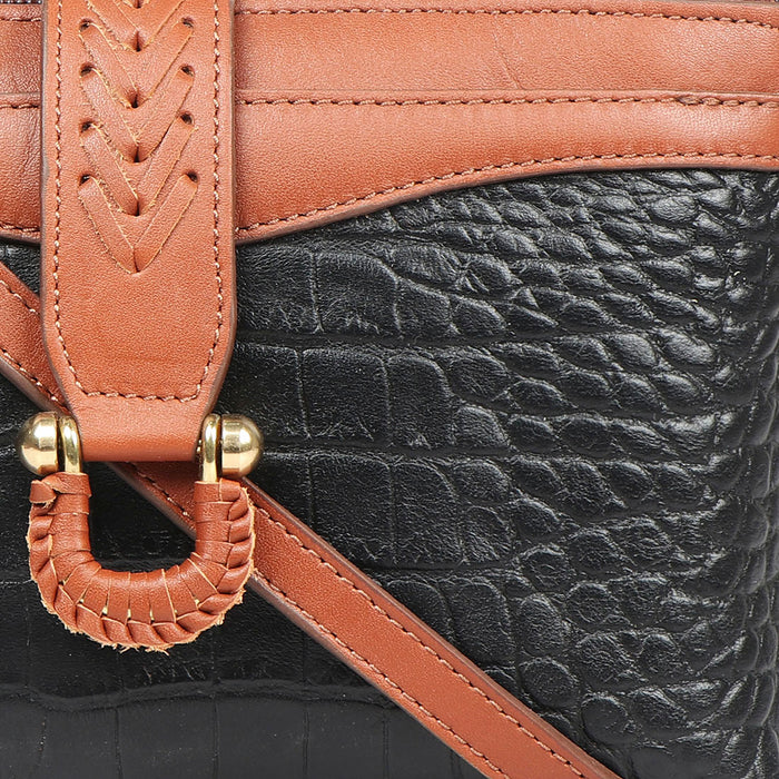 Ee Frieda W4-M Black Leather Sling Wallet