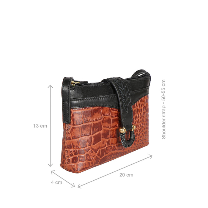 Ee Frieda W4-M Tan Leather Sling Wallet