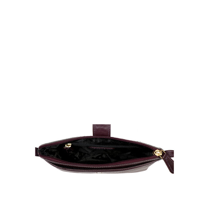 Ee Frieda W4  Violet Leather Sling Wallet