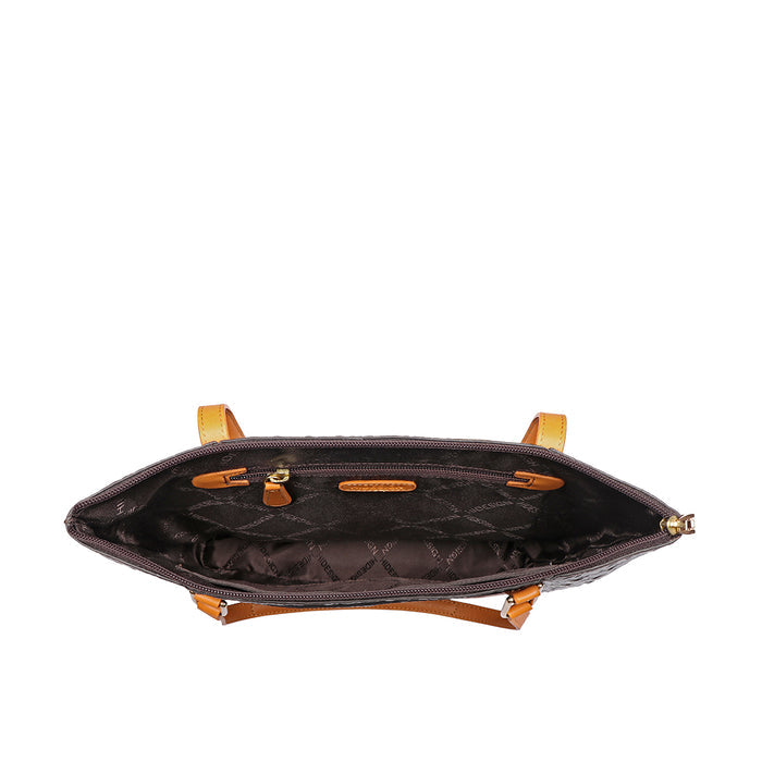 Ee Fuschia 01 Brown Leather Shoulder Bag