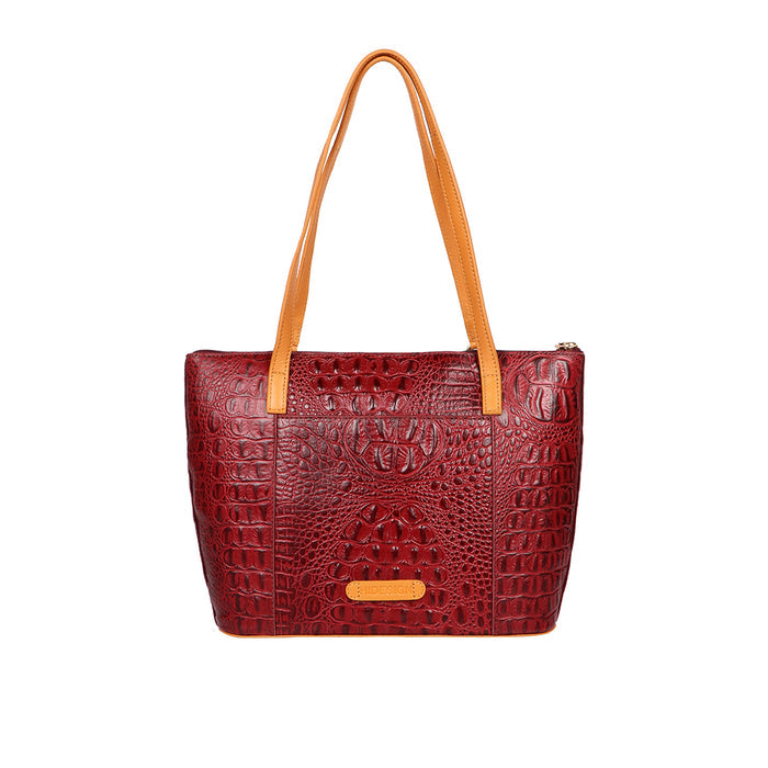 Ee Fuschia 01 Red Leather Shoulder Bag