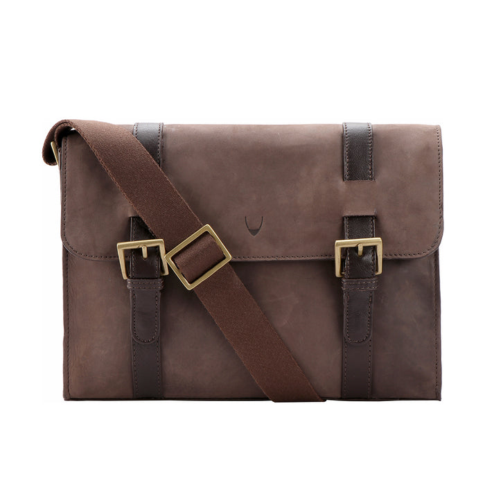 Ee Garnet 02 Brown Leather  Messenger Bag