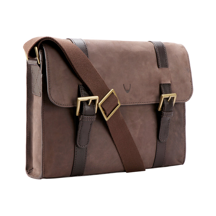 Ee Garnet 02 Brown Leather  Messenger Bag