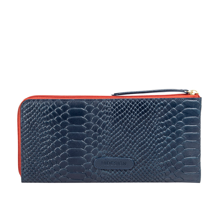 Ee Gemini W1  Blue Leather Zip Around Wallet