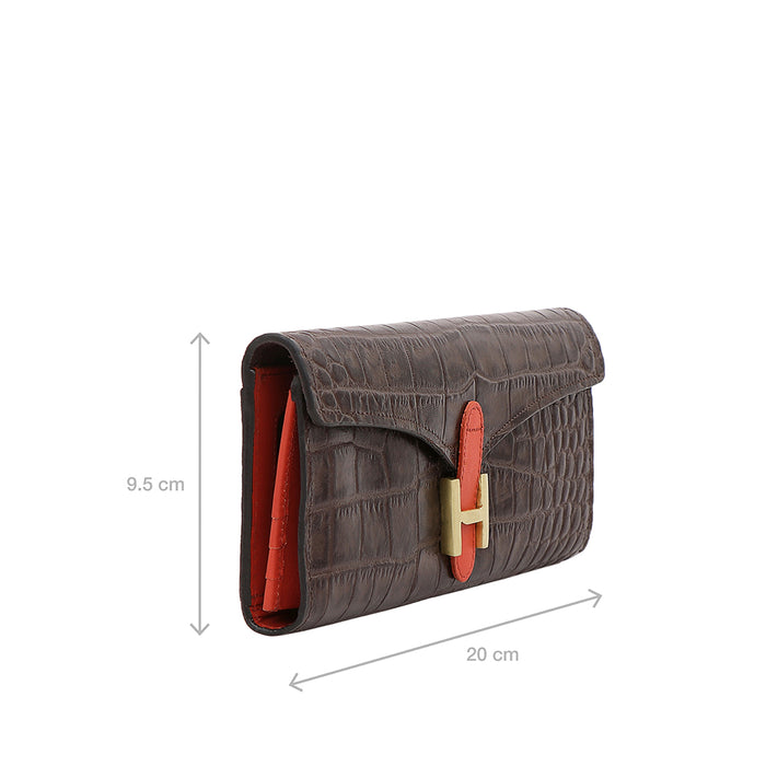 Ee Harper W1  Brown Leather Trifold Wallet