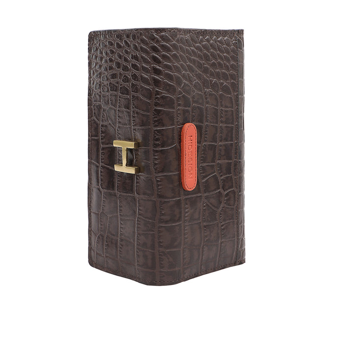 Ee Harper W1  Brown Leather Trifold Wallet