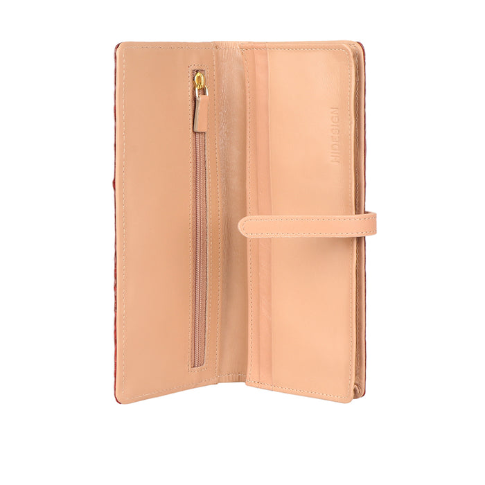 Ee Harper W2-M Red Leather Bi-Fold Wallet