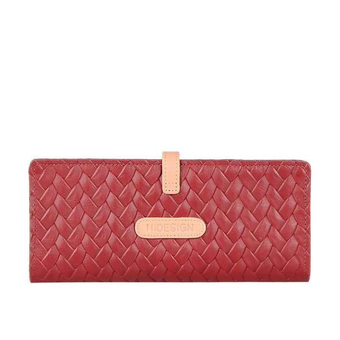 Ee Harper W2-M Red Leather Bi-Fold Wallet