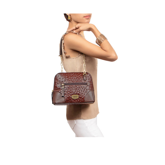 Ee Heidi Brown Leather Shoulder Bag