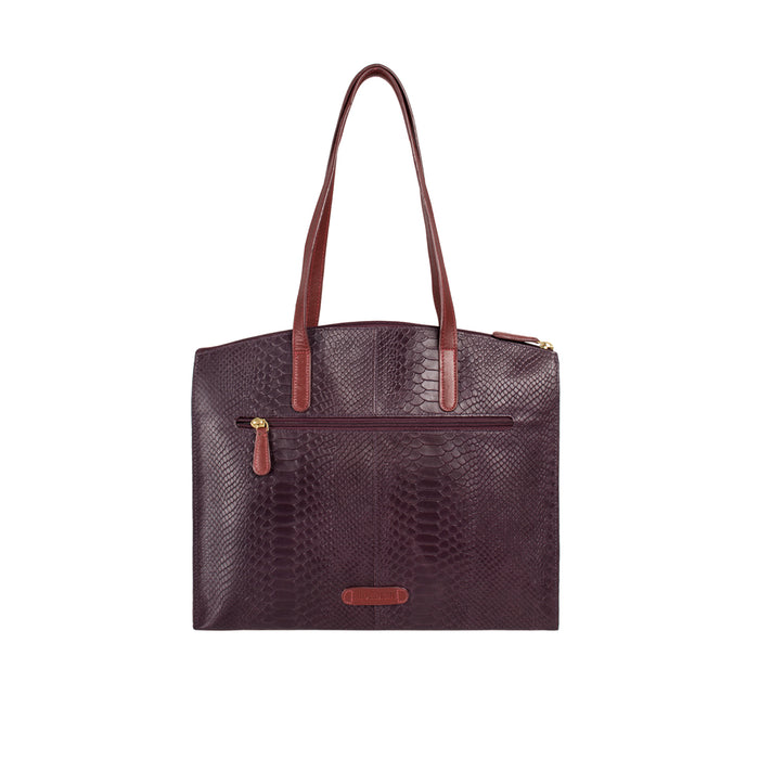 Ee Hong Kong 01 Purple Leather Tote Bag