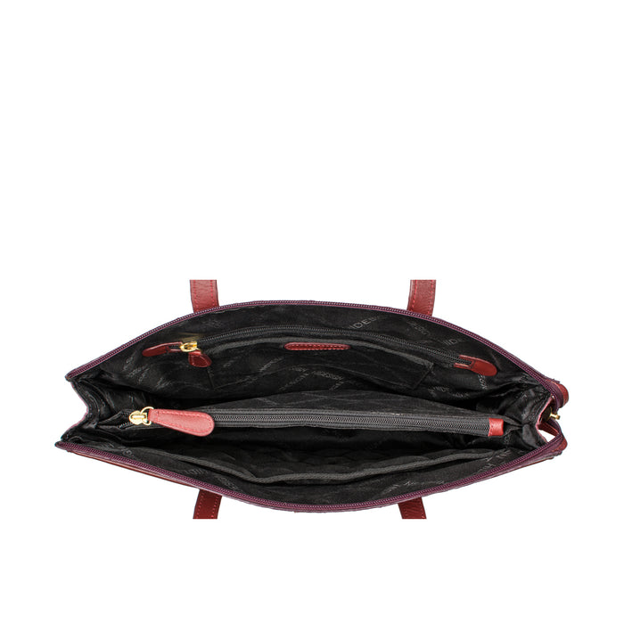 Ee Hong Kong 01 Purple Leather Tote Bag