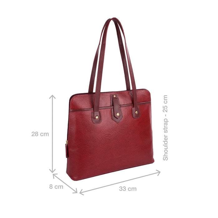 Ee Hong Kong 02 Marsala Leather Tote Bag
