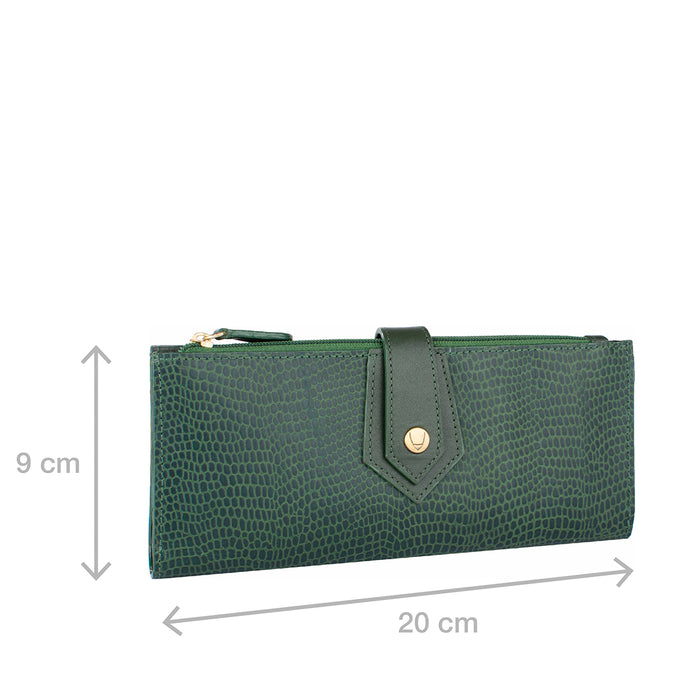 Ee Hong Kong W1 Green Leather Bi-Fold Wallet