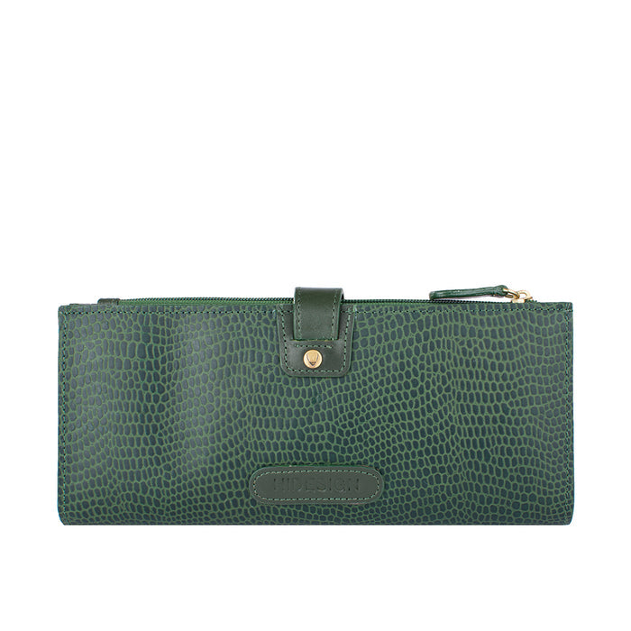 Ee Hong Kong W1 Green Leather Bi-Fold Wallet