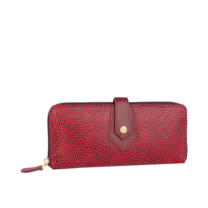 Ee Hong Kong W2 Marsala Leather Zip Around Wallet