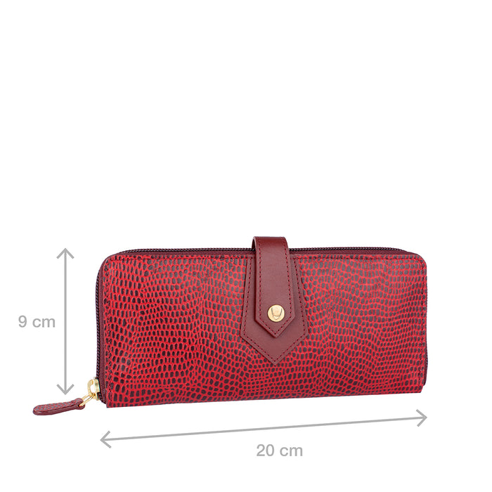 Ee Hong Kong W2 Marsala Leather Zip Around Wallet