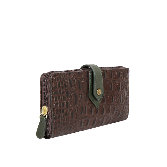 Ee Hongkong W2-M Brown Leather Zip Around Wallet